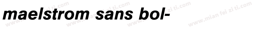 maelstrom sans bol字体转换